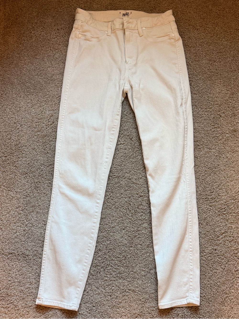 PAIGE Hoxton Ankle White Denim Jeans size 28